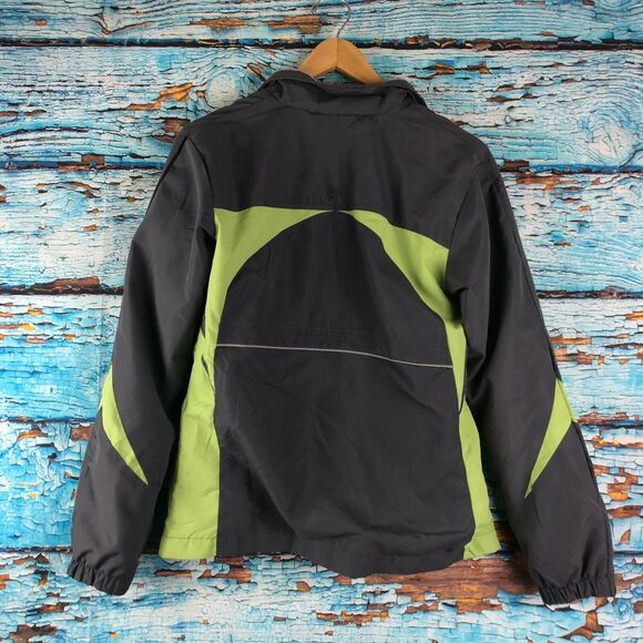 Dunlop Womens Jacket Gray Green Athletic Small Full Zip 100% Polyester - Picture 3 of 6